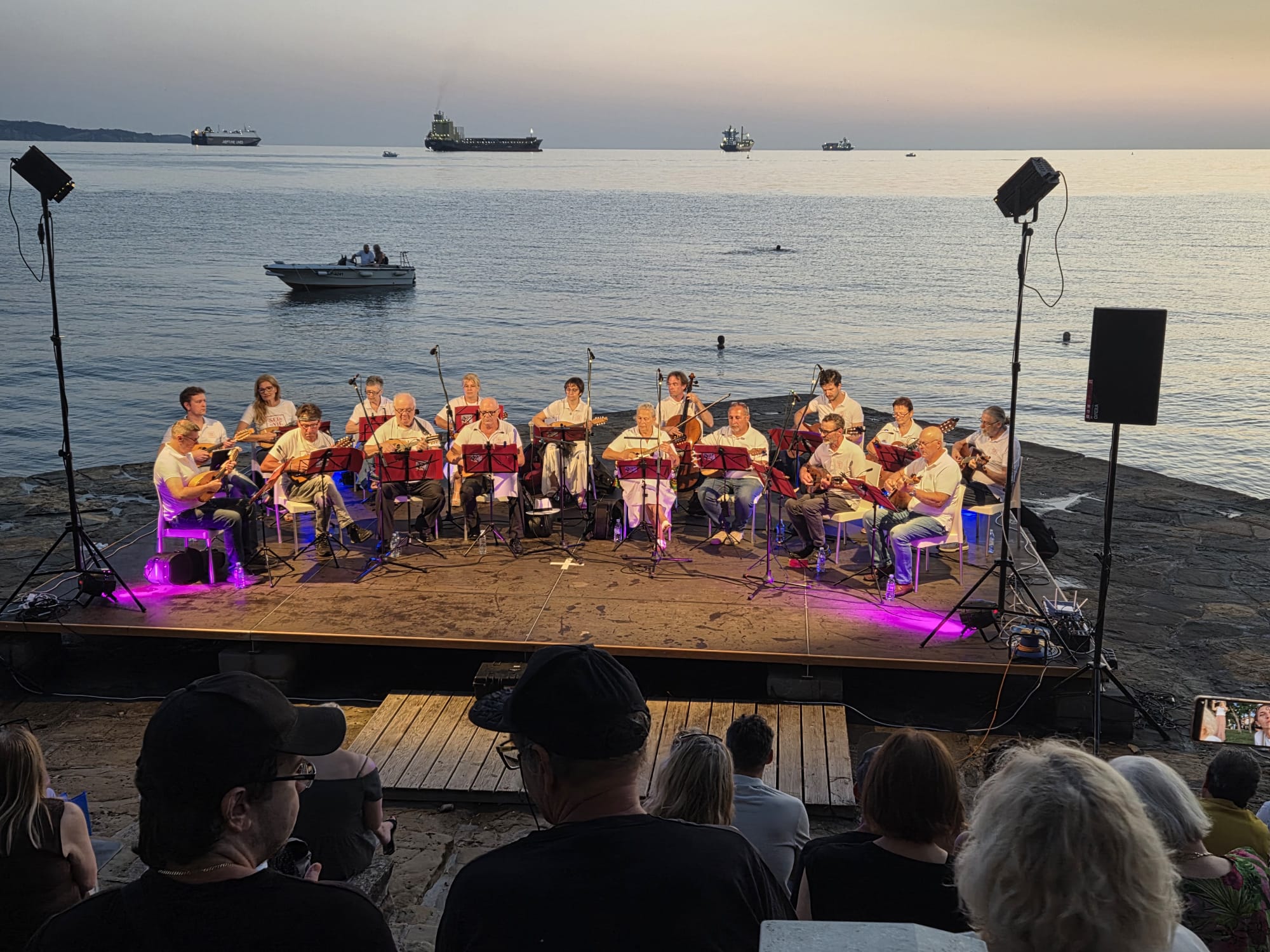 Musicisti sul palco/Glasbeniki na odru