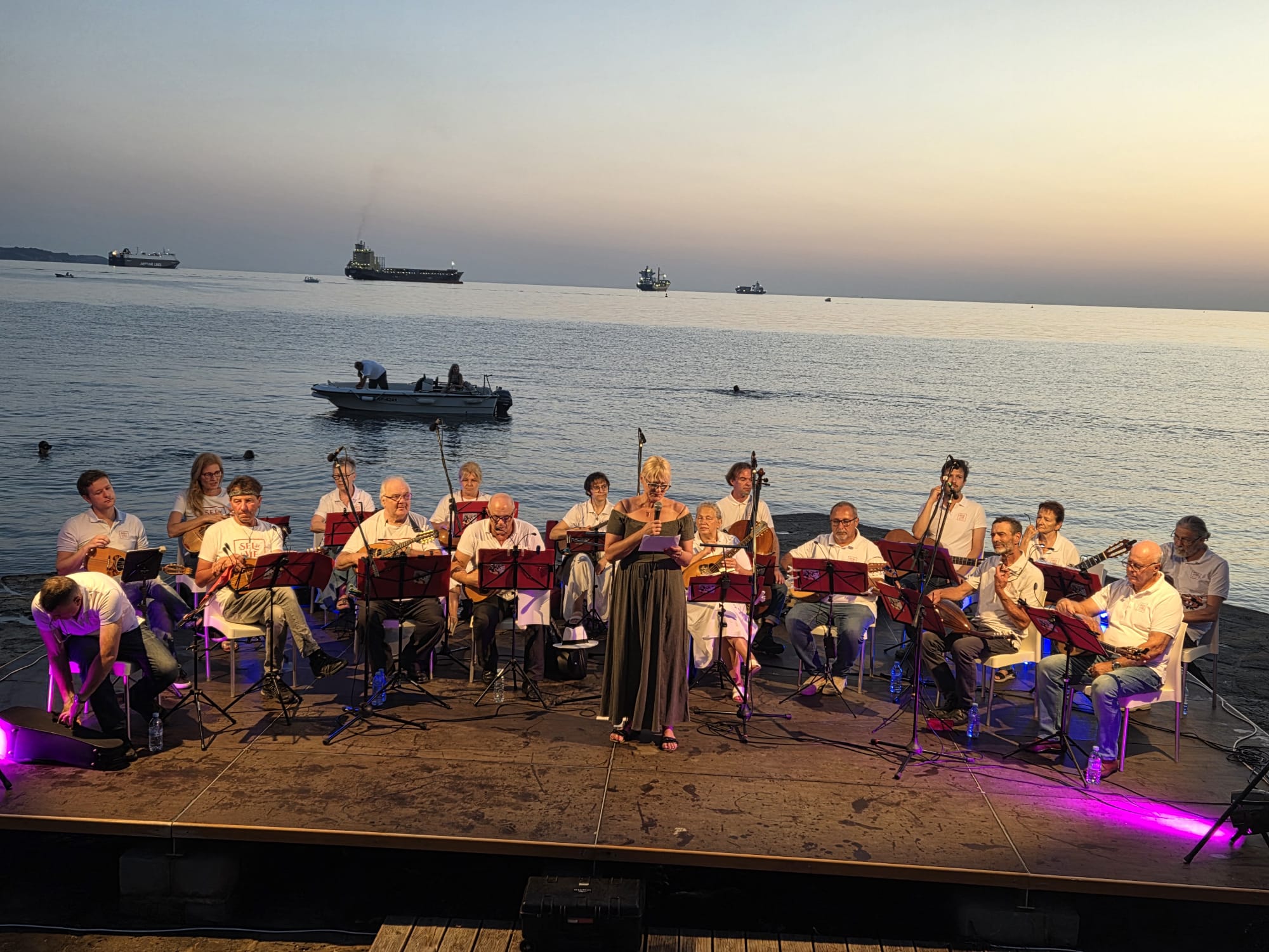 Musicisti sul palco/Glasbeniki na odru